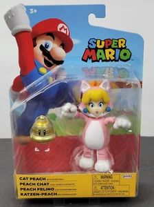 Jakks Super Mario 4 Inch World of Nintendo Series Cat Princess Peach Figur - Bild 1 von 10