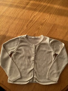 Girls Cardigan Gold Shimmer Size 5 Long Sleeve - Picture 1 of 6