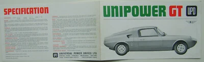 Unipower GT Original UK Brochure Circa 1966-1968 - Image 1 of 2