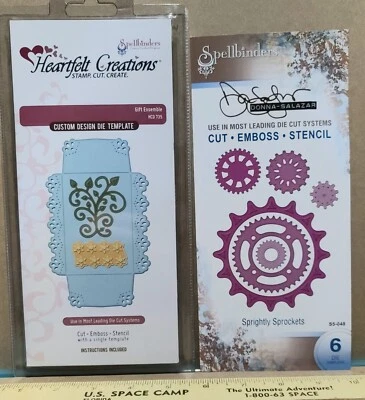 Spellbinders Lot Of 2 Cutting Dies: Gift Ensemble & Sprightly Sprockets - Image 1 of 2
