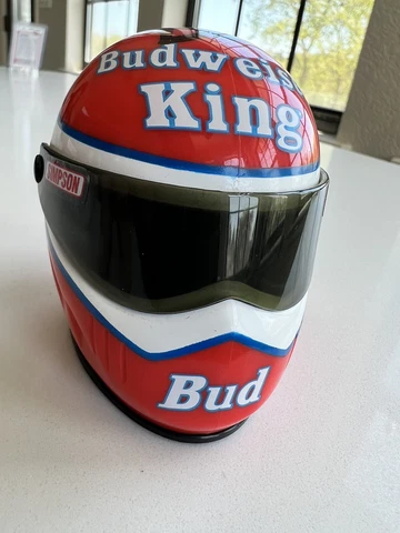 Autographed Kenny Bernstein Budweiser King Simpson Mini-Helmet. COA Dupont Cover