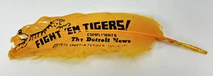 Piuma da baseball vintage anni '30 Detroit Tigers The Detroit News 1935 MLB per cappello - Foto 1 di 13
