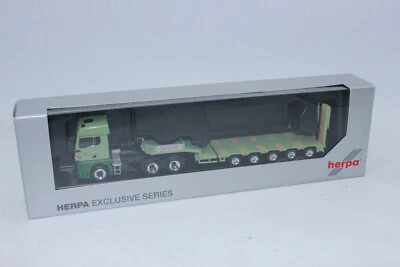 Herpa 958585 Man TGX GM Semi Lorry + Ramps Geiger 1:87 H0 New Boxed - Image 1 of 4