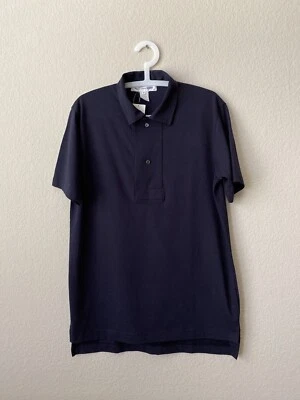Camisa polo Comme des Garcons azul marino 100 % algodón tapeta de gran tamaño nueva con etiquetas Foto 1 de 4