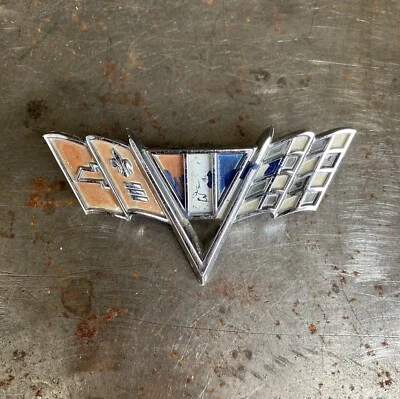Chevrolet Cross Flag 1964-1967 emblema original Corvette Impala 3840318 Chevy Foto 1 de 2