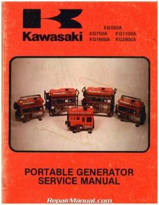 Kawasaki KG550A KG750A KG1100A KG1600A KG2900A Portable Generator Service Manual - Picture 1 of 1
