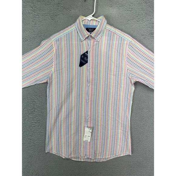 Camisa Penguin By Munsingwear Para Hombre Pequeña 14.5 32-33 Heritage Multi Slim Vestido NUEVO Foto 1 de 4