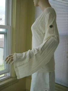 MIKE & CHRIS Nordstrom's Casual Chic 2 pc Top & racerback tank pale yellow Sz S - Picture 1 of 5