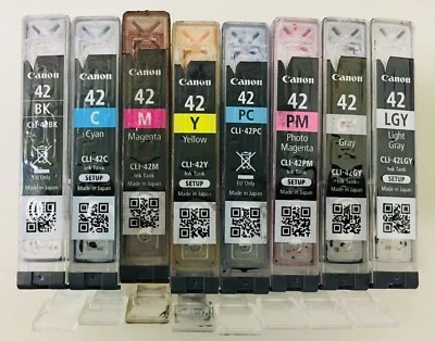 Лот 8 Virgin пустой подлинный Canon Cli-42 струйные картриджи все CLR  - Изображение 1 из 2