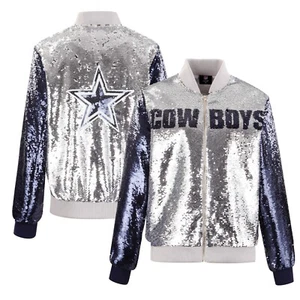 Chaqueta Dallas Cowboys Cuce Lentejuelas Cremallera Completa - Imagen 1 de 1