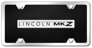 Lincoln MKZ Name Plate Black Acrylic Kit License Plate Frame Official Licensed - Foto 1 di 2