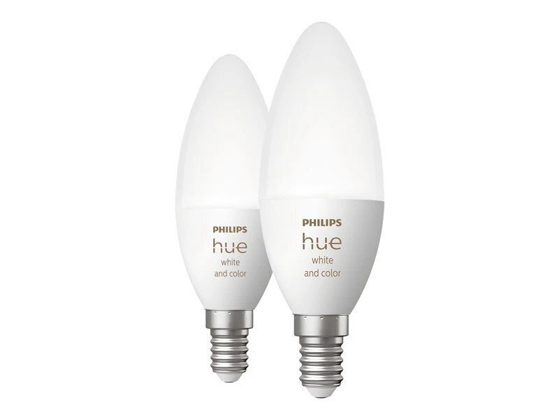 Philips Hue White and Color E14 4W Smarte Glühbirne - 2 Stück