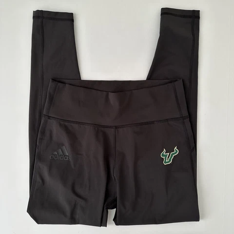 South Florida Bulls USF adidas Leggings Women's Black Size Large Cover