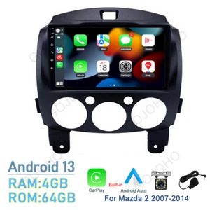 64GB Car Radio Stereo Carplay For Mazda 2 2007-2014 Android 13 GPS Navigation BT - Bild 1 von 21