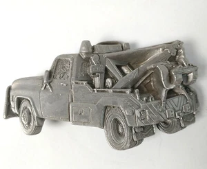 Vintage Belt Buckle 1980 Tow Truck Design The Great American Buckle Co - Picture 1 of 7