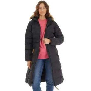 Trespass Womens Audrey Waterproof Padded Hooded Long Jacket Black NEW - SIZE XL - Picture 1 of 5