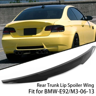 Spoiler traseiro preto ABS estilo asa para BMW 2007-2013 E92 M3 Coupe 328i335i M3 M4 - Imagem 1 de 4