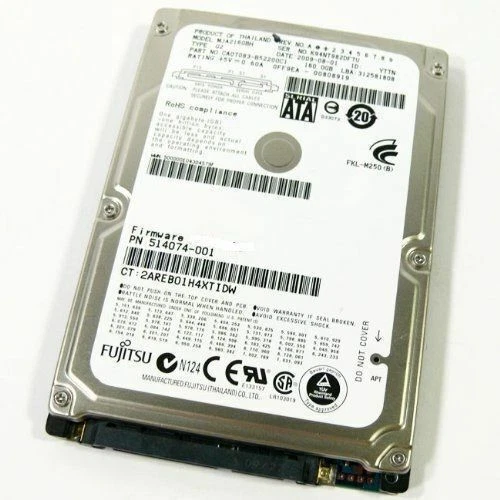 Fujitsu 2,5 Zoll SATA Laptop Notebook Festplatte 80GB 100GB 120GB 250GB 500GB  - Bild 1 von 1