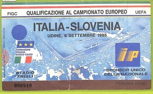 C1740- Vecchio BIGLIETTO PARTITA CALCIO 1995  ITALIA VS SLOVENIA - Picture 1 of 1