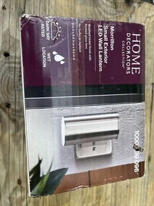 Home Decorators Collection Brushed Small Exterior LED Wall Lantern Sconce NEW - Picture 1 of 5