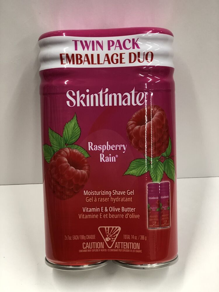 Twin Pack Skintimate Signature Scents Moisturizing Shave Gel for Women, Raspberr