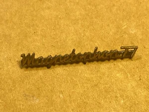 Insignia de placa de identificación con logotipo de metal vintage Telefunken Magnetophon 77 para carrete a carrete - Imagen 1 de 7