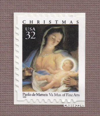 Scott #3112 Christmas Madonna & Child 32c (S/A Booklet Single) 1996 Mint NH - Image 1 of 2