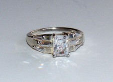 Ogc Korea Sterling Silver 925 Sparkling Cz Cubic Zirconia Ring Size 5 Y4
