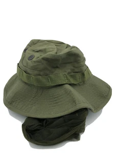 OG-107 Cappello da giungla Boonie taglia 6-3/8 Poplin Rip-Stop con rete per insetti - NOS! - Foto 1 di 8