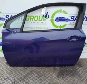PEUGEOT 208 DOOR BARE (FRONT PASSENGER SIDE) 3DR KUC-VIRTUAL BLUE PAINT 12-19 - Picture 1 of 22