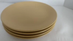 10 Strawberry Street Matte Mustard Yellow Salad Plates 8.5" Set of 4 - Picture 1 of 5