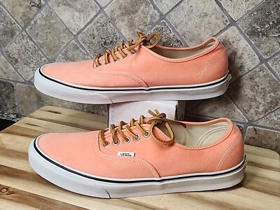 Vans Zapatos Estilo Lona Con Cordones Parte Superior Baja Cordones Cuero Para Hombres 11 Bonitos Melocotón ¡EXCELENTE ESTADO USADOS! Foto 1 de 4