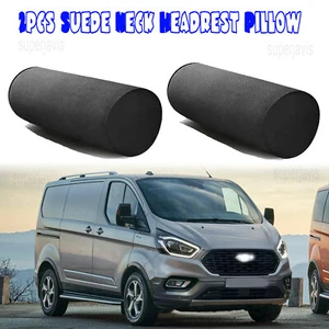 2Pcs Suede Neck Headrest Pillow Cervical Spine Protect Cushion For Ford Transit - Picture 1 of 11