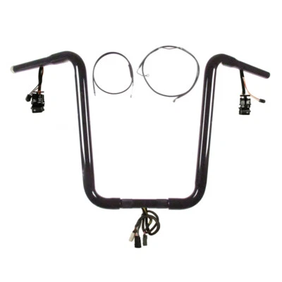 Kit de barra estrecha precableada 1 1/4" negro 16" Harley Road Glide 2008-2013 ABS/NoCrus Foto 1 de 2