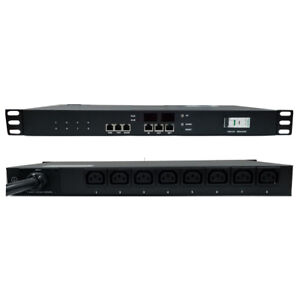 SWITCHED PDU 110-250V 30A 8-Outlets 1U-Rackmount - Special for SERVER AND MINERS
