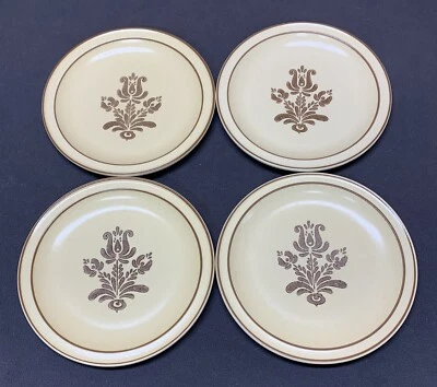 PFALTZGRAFF USA VILLAGE Set of 4 Dinner Plates 10 1/2 inches Brown Tan EUC!!! - Image 1 of 4