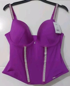 George Bright Purple Sleeveless Corset Size38B - Picture 1 of 7
