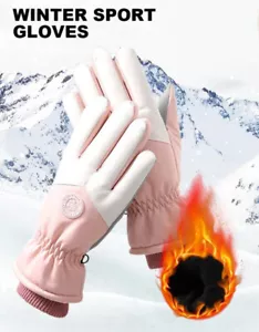 Women's Winter Gloves, Women's Waterproof Snow Gloves, Ski Gloves, Touch Screen - Picture 1 of 11
