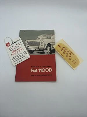 Fiat 1100 D libretto uso e manutenzione Più Istruzioni E Adesivi Per Il Rodaggio - Immagine 1 di 4