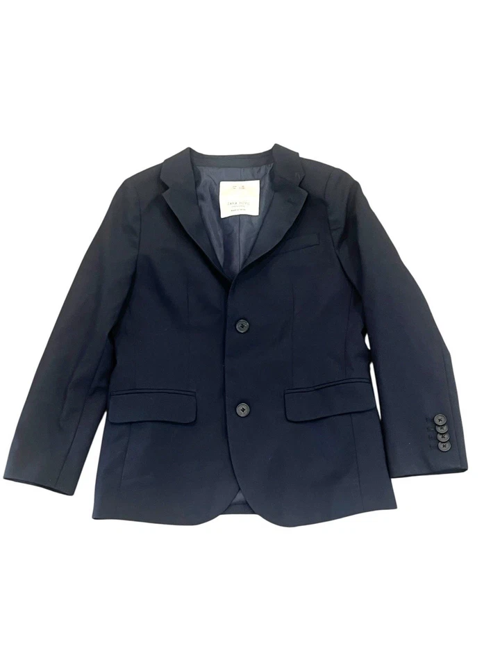ZARA BOY'S 8 NAVY BLUE BLAZER SUIT JACKET 2 BUTTON TAILORED FIT  8288/660 - Image 1 of 4