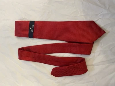 CORBATA HOMBRE STAFFORD ROJA CON MOTIVO DE LUNARES DE POLIÉSTER - NUEVA CON ETIQUETAS - CORBATAS DE DISEÑADOR. Foto 1 de 2
