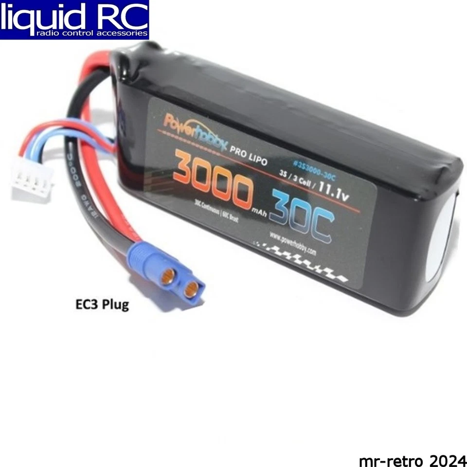 PowerHobby 3S300030CEC3 3s 11.1v 3000mah 30c LiPo Battery Pack W/ Ec3 Connector - Image 1 of 1