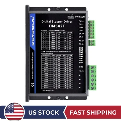 Controlador de motor paso a paso digital STEPPERONLINE 1.0-4.2A 20-50VDC para Nema 17, 23, 24 Foto 1 de 4