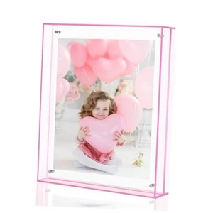 8x10 Picture Frames, Stunning Color Acrylic Photo Frame, Wall & Tabletop - Picture 1 of 7