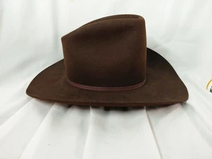 Vintage Stetson Filz 4X Biber Western Cowboy Hut USA Braun Größe 7 Herren - Bild 1 von 17