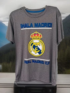 Real Madrid C.F. Men’s Gray blue SS team shirt size-LG officially licensed - Picture 1 of 5
