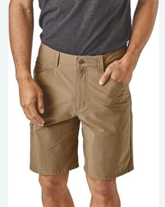 Patagonia Quandary Shorts Mens 32 Khaki Nylon Stretch Drawstring Hiking Cargo - Picture 1 of 13