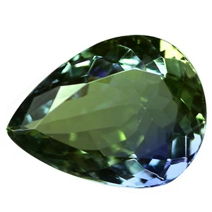 2.71 Ct Fair Pear 10.8 x 8.3 MM Greenish Purple Tanzania Natural Tanzanite - Picture 1 of 5