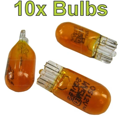 T10 501 W5W Bulb Amber Indicator repeater orange wedge car flasher#PACK of 10# - Image 1 of 4