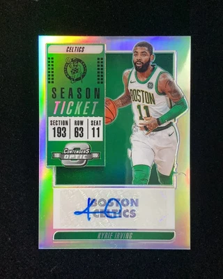 2018-19 Panini Contenders Optic Season Ticket Kyrie Irving Auto Prizm ZYL - Image 1 of 4